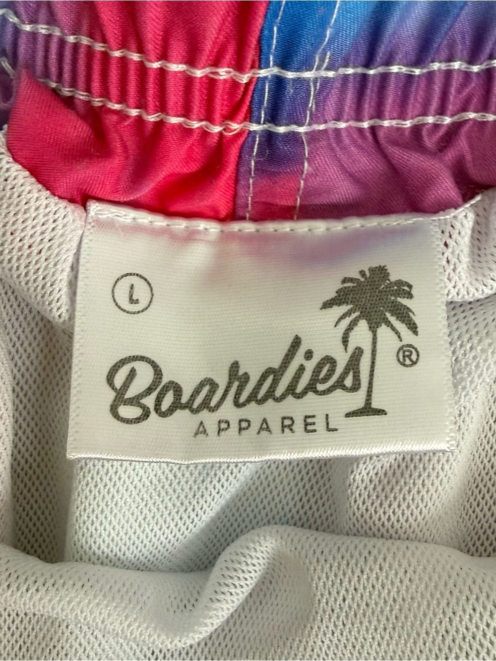 Boardies Rainbow Tie Dye Brief Lined Swim Trunks Water Shorts Men's Large - Picture 5 of 6